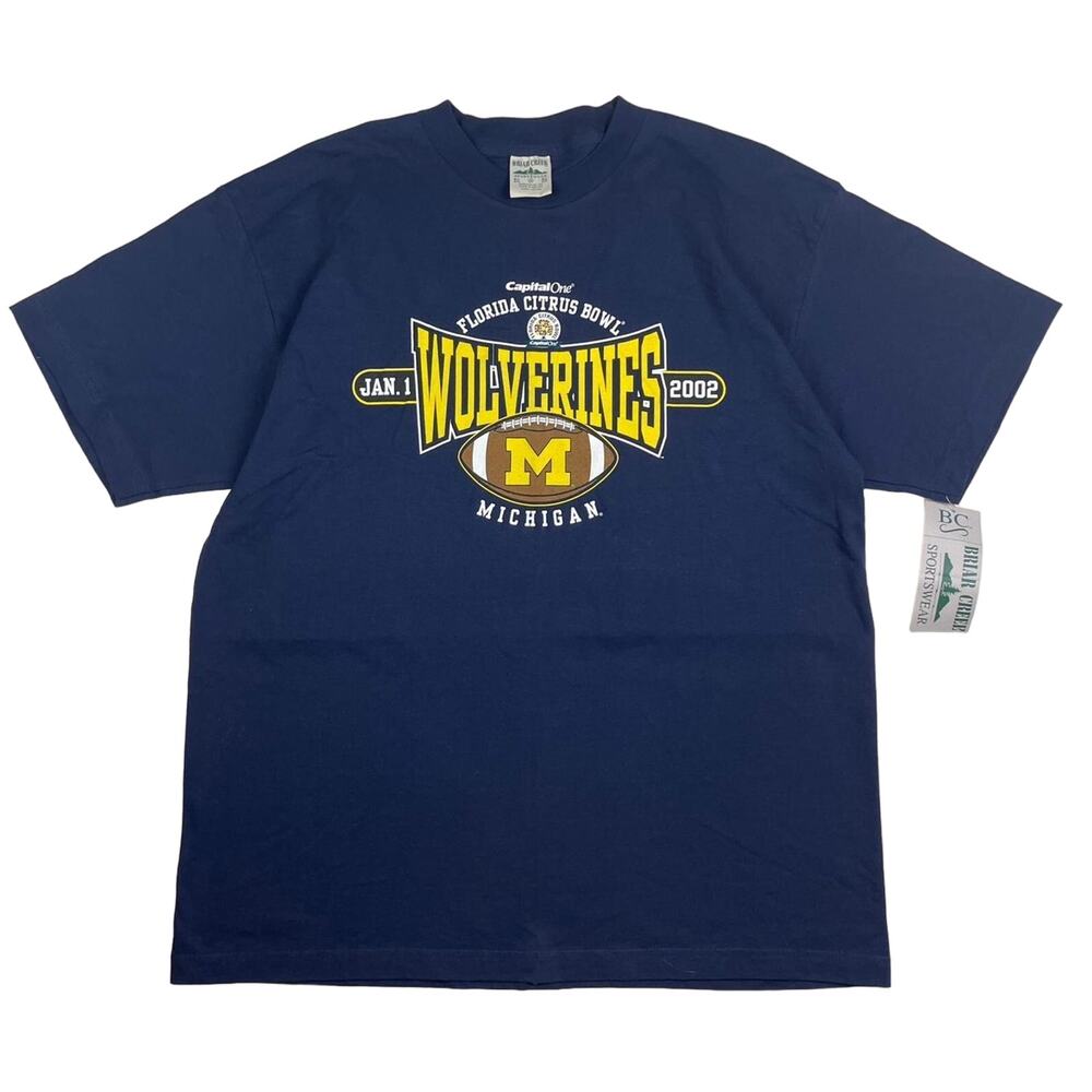 Vintage Michigan University Wolverines Citrus Bowl 2002 Football Shirt XL NEW